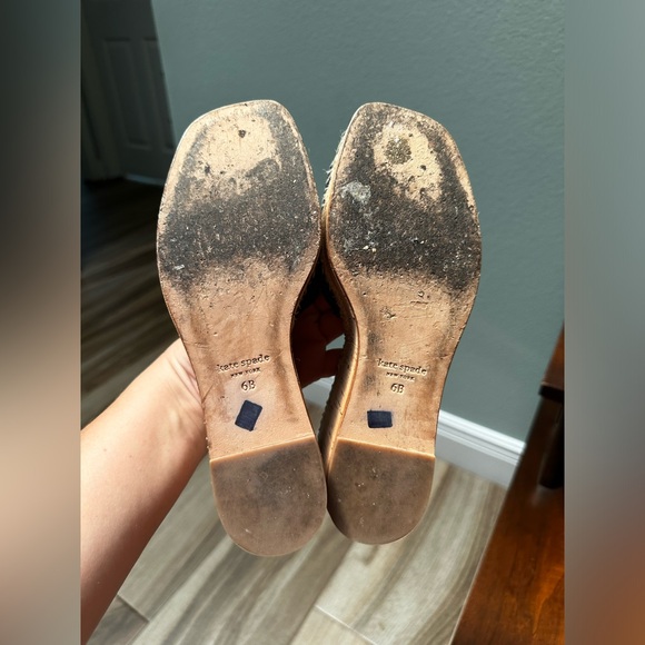 Kate Spade Cosette Platform Cork Slides Navy Blue Suede Mules New York Wedges - Picture 13 of 16